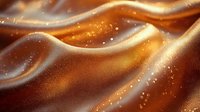 Flowing golden amber waves with sparkling particles create luxurious abstract background for premium design projects and elegant presentations.