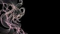 Abstract flowing pink and white curved lines creating elegant swirls on black background for modern digital art and graphic design projects.