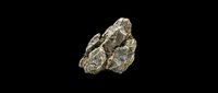 Rough textured gray stone rock isolated on transparent background, ready for design use in t-shirts, clipart, stickers, print-on-demand products, and digital crafts.