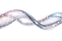 Elegant flowing silver and pink waves with sparkling glitter particles create mesmerizing abstract pattern on white background, suitable for luxury design projects.