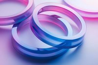 Abstract curved shapes in pink and blue gradient colors creating dynamic composition with soft light effects and smooth transitions for modern design background.