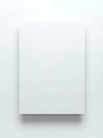 Blank white canvas or paper sheet with shadow on light gray background for mockup design and presentation projects.