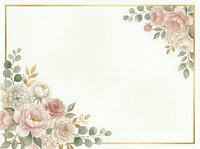 Vintage floral frame with pink roses, peonies, and eucalyptus leaves on cream background. Elegant botanical border design for wedding invitations, greeting cards, and stationery projects.