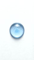 Clear blue water droplet or gel sphere isolated on white background, suitable for skincare, cosmetics, beauty product packaging, and wellness design projects.