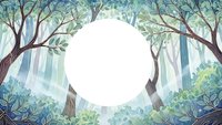 Enchanted forest scene with mystical sunlight streaming through tall trees creating magical atmosphere for fantasy storytelling and nature themes.