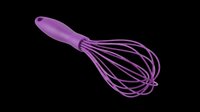 Purple kitchen whisk isolated on transparent background, ready for t-shirt designs, clipart, stickers, print-on-demand products, and sublimation projects.