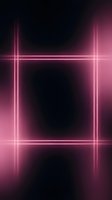 Glowing pink neon square frame with laser light lines on dark background, futuristic geometric border for banners, posters, and social media.