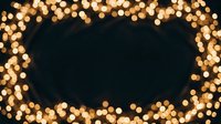 Warm golden bokeh lights frame a dark center space, creating an elegant backdrop suitable for holiday promotions, festive events, and seasonal marketing materials.