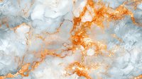 Luxurious marble texture in orange and gray colors with natural veining pattern creates elegant stone surface background for interior design projects.
