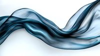 Abstract flowing blue wave design with smooth curves and transparency effects on white background for modern digital art and graphic design projects.