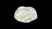 Translucent pale green crushed glass or mineral stone fragment isolated on transparent background, ready for design use in t-shirts, clipart, stickers, and print-on-demand products.