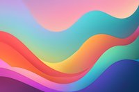 Vibrant wavy gradient background with flowing curves in turquoise, coral, purple and pink hues creates dynamic abstract composition for modern design projects.