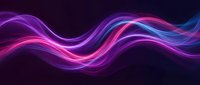 Glowing neon waves in purple, pink, and blue flow across a dark background, creating a dynamic energy effect for modern digital designs.