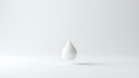 White water drop isolated on light background, suitable for healthcare, wellness, skincare, and environmental design projects.