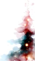 Ethereal abstract watercolor splash with glowing light particles in teal and coral tones on white background, flowing organic shapes create dreamy atmosphere.
