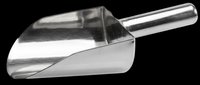 Stainless steel kitchen scoop isolated on transparent background, ready for clipart, stickers, print on demand, sublimation, and t-shirt design use.