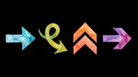 Colorful watercolor arrows set isolated on transparent background, ready for stickers, t-shirt design, clipart, print on demand, and sublimation projects.