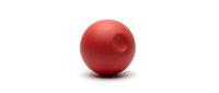 Red sphere ball isolated on white background for graphic design and creative projects.