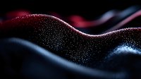 Abstract flowing waves with sparkling particles in dark red and blue colors creating dynamic motion effect for modern digital backgrounds and presentations.