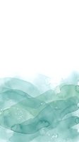 Abstract watercolor waves in soft mint green and teal tones on white background, flowing organic shapes for modern design projects and artistic layouts.