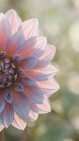 Soft pink and purple dahlia flower in close-up with delicate petals and natural bokeh background for spring garden and floral design projects.