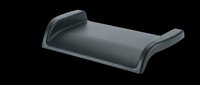 Dark gray ergonomic wrist rest pad isolated on transparent background, ready for stickers, clipart, print on demand, sublimation, and t-shirt design use.