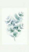 Watercolor eucalyptus branch with soft green leaves on white background, isolated botanical artwork suitable for home decor, wellness designs, and print projects.
