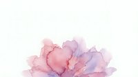 Abstract watercolor splash in soft pink and purple tones on white background, organic flowing shapes for creative design projects.