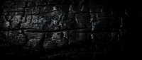 Dark charred wood texture with deep cracks and burnt surface patterns creating dramatic black background for design projects and artistic compositions.