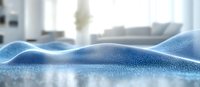 Macro view of memory foam mattress surface with cooling gel technology showing detailed texture and pressure response pattern in modern bedroom setting.