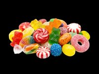 Assorted colorful candies and sweets isolated on transparent background, ready for design use on t-shirts, stickers, clipart, print-on-demand products, and sublimation projects.