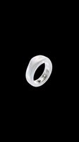 Iridescent pearlescent ring with organic wavy shape, isolated on transparent background. Ready for jewelry design, stickers, print on demand, and T-shirt use.