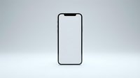 Smartphone with blank white screen isolated on light background, ready for app mockup, web design, and marketing presentations.