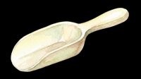 Wooden scoop isolated on transparent background, ready for clipart, print-on-demand, t-shirt design, stickers, and sublimation projects.