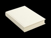 Blank cream hardcover book isolated on transparent background, ready for design use in mockups, stickers, print on demand, sublimation, and t-shirt design.