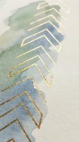 Abstract watercolor background with golden chevron arrows pointing upward in geometric pattern for modern design projects.