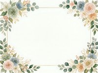 Watercolor floral frame with roses, eucalyptus and greenery in soft pastels. Ideal for wedding invitations, greeting cards, stationery and decorative backgrounds.