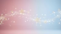 Dreamy pastel gradient background with golden stars and sparkles creating magical atmosphere for fantasy designs and celestial themed projects.