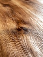 Natural wood grain texture with knots and rich brown tones for flooring and interior design projects.