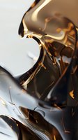 Luxurious golden and silver liquid metal flowing in smooth waves creating abstract reflective surface with warm amber highlights and cool metallic tones.