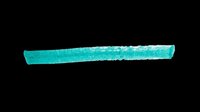 Turquoise brush stroke with textured, distressed edges isolated on transparent background, ready for graphic design, t-shirt printing, stickers, and sublimation projects.