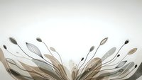 Abstract flowing organic shapes in neutral earth tones creating elegant botanical-inspired design elements on clean white background for modern decor.