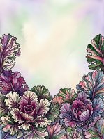 Watercolor floral border with pink and purple blooms, green foliage, and soft pastel background. Isolated design element suitable for invitations, greeting cards, and decorative projects.