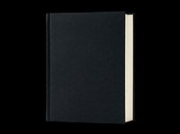 Black hardcover book isolated on transparent background, ready for t-shirt design, clipart, stickers, print on demand, and sublimation projects.
