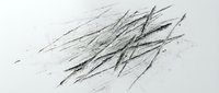 Abstract charcoal sketch with dynamic diagonal strokes on white paper creating textured artistic expression for creative projects and design work.