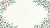 Watercolor floral frame with roses, eucalyptus, and wildflowers on isolated white background, ready for wedding invitations, greeting cards, and design projects.