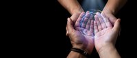 Two hands holding a glowing digital globe with purple and blue light effects against a dark background, representing global connectivity, technology, and digital innovation.