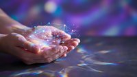 Hands holding glowing digital globe with network connections and light particles, representing global technology, data connectivity, and digital transformation for business concepts.