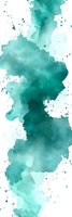 Turquoise watercolor splash on white background with delicate splatters and fluid gradients, suitable for creative design projects and artistic compositions.
