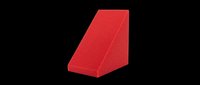 Red geometric wedge shape isolated on transparent background, ready for design use on t-shirts, clipart, stickers, print-on-demand products, and sublimation projects.
